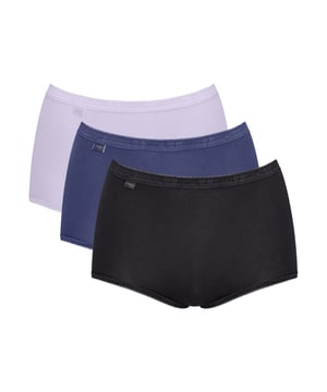 Sloggi Basic+ Maxi Brief. 3 Pack. Product is made of 95% Cotton, 5% Elastane and is machine washable.