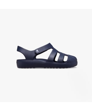 These unisex kids' sandals feature Croslite material for comfort and breathability, with a closed-toe design and slip-on style, ideal for casual summer wear