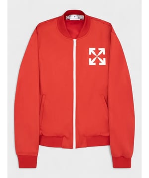 Elevate your wardrobe with our distinguished Off-White Arrow Pattern Printing Baseball Collar Jacket. This sophisticated piece seamlessly blends athletic inspiration with high-fashion sensibility, featuring the iconic arrow motif that signifies contemporary luxury. Meticulously crafted with premium materials, the baseball collar adds a refined sporty element while maintaining an air of exclusivity. A statement investment piece that transitions effortlessly from casual daywear to evening sophistication. 
OMBD037S22FAB0022501
 