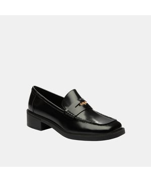 Square Toe Leather Loafer