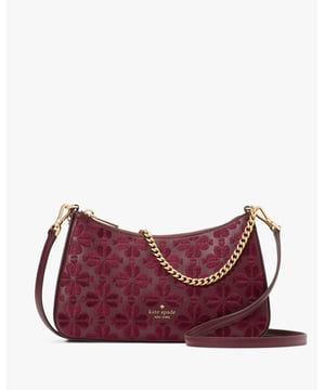 Spade Flower Embroidered Medium Convertible Crossbody, Spade Flower Spade Flower Embroidered Medium Convertible Crossbody, Fits Iphone 13 Pro Max, Comes W Crossbody Strap, Zip Pocket,  Length: 7.00 Cm,  Width: 26.50 Cm,  Height: 16.50 Cm