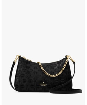 Spade Flower Embroidered Medium Convertible Crossbody, Spade Flower Spade Flower Embroidered Medium Convertible Crossbody, Fits Iphone 13 Pro Max, Comes W Crossbody Strap, Zip Pocket,  Length: 7.00 Cm,  Width: 26.50 Cm,  Height: 16.50 Cm