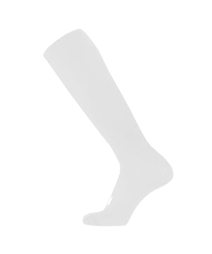 Knie lange Socken mit elastischem Abschluss. Logo auf der Fuß Oberseite. Material 80% Polyester, 15% Baumwolle, 5% Elastan.