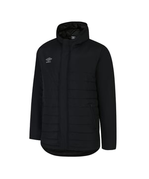 Materiaal: 100% polyester. Ontwerp: Logo. Stoftechnologie: Waterbestendig. Halslijn: Kapitein. Mouwtype: Met lange mouwen. Gewatteerd. Eigenschappen kap: Scuba. Lengte: Lange lijn. Zakken: 2 Zijzakken, Rits. Bevestiging: Volledige ritssluiting. Zoom: Laten vallen, Open.