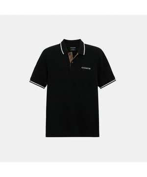 Signature Trim Polo, Model is 6'2" (188cm), chest 37" (94cm), waist 28" (71cm), hips 28" (71cm) and wears a size M,  Length: 72.00 cm