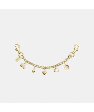 Gold Swagger Chain with Charms, Dogleash clips,  Length: 27.00 cm