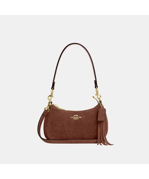 Teri Mini Crossbody in Suede, Two credit card slots
Inside snap pocket,  Length: 19.50 cm,  Width: 5.50 cm,  Height: 12.50 cm