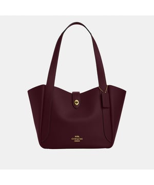 Hadley Turnlock Tote in Double Face Leather, Inside zip pocket,  Length: 27.50 cm,  Width: 12.50 cm,  Height: 24.00 cm