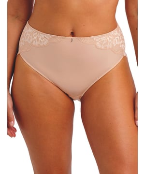 Fantasie Emmaline Full Brief. High rise brief with keyhole detail at the centre back, soft handle fabric and full coverage. The product is recommended as gentle wash only.
