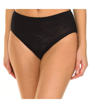 Braguita Midi de mujer en microfibra suave.\nDiseño de encaje sin costuras.\nAspecto seductor, máxima practicidad, no deja marcas gracias a las costuras invisibles\nTejido cómodo y transpirable.\n\nLa microfibra es dos veces más fina que la seda y tres veces más fina que el algodón, la extrema ligereza de la fibra hace que los tejidos sean suaves y esponjosos.\n Composición: 100% Poliamida\n Cuidados:\n- Lavar a temperatura máx. 30º.\n- No usar lejía. \n- No usar secadora. \n- No planchar.\n- No lavar en seco.