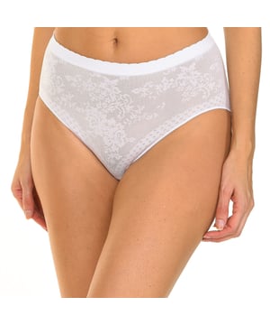 Damen-Midi-Slip aus weicher Mikrofaser.\n Nahtloses Spitzendesign.\n Verführerische Optik, maximale Funktionalität, hinterlässt keine Spuren dank unsichtbarer Nähte\n Bequemer und atmungsaktiver Stoff.\n\n Mikrofaser ist doppelt so fein wie Seide und dreimal feiner als Baumwolle, die extreme Leichtigkeit der Faser macht die Stoffe weich und flauschig.\n Komposition: 100% Polyamid\n Pflege:\n- Bei maximaler Temperatur waschen. 30º.\n - Verwenden Sie kein Bleichmittel.\n - Keinen Trockner verwenden.\n - Kein Bügeln.\n - Reinige chemisch nicht.