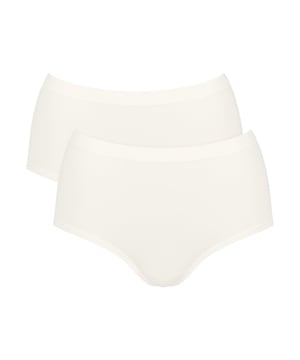 Sloggi GO Sense High Waist Brief (2 Pack). The GO Sense collection uses super soft modal fabrics designed to keep you comfortable all day. 2 pack of high waist briefs with seamless construction. Product is machine washable.