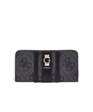 Portefeuille Guess Erenia Femme Noir Synthétique. Authentique Bagagerie de la marque Guess - design streetwear/sportswear de Guess - Guess pour Femme fashion, parfait pour la vie de tous les jours - Portefeuille Guess de couleur Noir s'associe parfaitement avec le reste de votre dressing - matiere Synthétique confortable -   classic - Erenia -