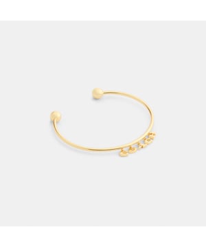 Coach Charms Cuff Bracelet, Diameter: 6cm x 5.5cm