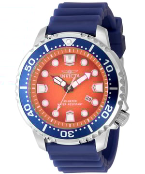 Das Invicta 49543 hat ein 48 millimeter Edelstahl gehäuse mit einem orange Zifferblatt.
Dieses Modell wird von einem präzisen  Quarzuhrwerk angetrieben.
3 bar Wasserdichtigkeitszertifizierung.
Dieses Modell ist von der Invicta Pro Diver Kollektion.

2 Jahre Garantie.