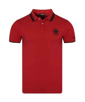 Elevate your wardrobe with the Plein Sport Twin Tipped Collar Tiger Design Polo Shirt in bold red. Crafted from a premium blend of 95% cotton and 5% elastane, it offers exceptional comfort and a slight stretch for ease of movement. The signature twin-tipped collar and striking tiger design on the back add a distinctive edge to this short-sleeved shirt. Featuring a classic button closure, it's perfect for casual outings or stylish sporty looks, combining durability with standout style you can rely on. Make a confident statement every time you wear it