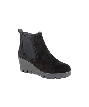 Step out in style and comfort with the Cipriata Amina Women's Wedge Ankle Boots. Featuring a soft suede leather upper, these boots offer a luxurious look and feel. Designed for easy wear, they include an inside zip closure complemented by flexible side gussets and a convenient heel pull tab. The durable TPR outsole ensures reliable traction and long-lasting wear, while subtle Cipriata branding adds a touch of elegance. Perfect for elevating your everyday outfits with a chic wedge heel twist.
- Suede leather upper
- Inside zip closure
- Side gussets
- Heel pull tab
- TPR Sole
- Durable outsole
- Cipriata branding