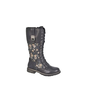 Step out in confidence with the Cipriata Abela High Leg Boots. Made from sleek PU material, these boots combine a classic lace-up front with an easy-access inside zip for convenience and style.
 Enjoy lasting warmth with the plush textile and faux fur lining and extra cushioning from the memory foam sock. The durable TPR sole ensures traction and support, making these boots perfect for everyday wear during colder months.
 A versatile and fashionable choice to elevate any winter outfit.
 
 - PU upper
 - Lace-up front detailing
 - Inside side zip closure
 - Memory Foam sock
 - Textile / Faux fur lining
 - Durable TPR sole