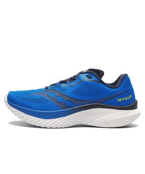 These Saucony Kinvara 15 Running Shoes are designed to elevate your running experience with its lightweight, responsive build, perfect for long-distance runs. Featuring a low-profile construction and a secure fit, this shoe moves naturally with your foot, offering a smooth, effortless stride. Whether you're aiming for a personal best or just enjoying a daily run, the Kinvara 15 provides comfort and speed with every step.
Its ultra-flexible design allows for natural foot movement, while the PWRRUN cushioning in the midsole ensures soft, responsive landings. The PWRRUN+ insole moulds to your foot for added comfort, supporting you through every mile without sacrificing performance. The lightweight build helps maintain a fast pace, making each run feel easier and more efficient.
Durable and built to withstand daily wear, the Kinvara 15 is ready for both pavement and trails. Whether you're running short distances or pushing for a new personal record, this shoe combines speed, comfort, and durability, helping you get the most out of every run.

- Textile / synthetic mix upper
- Lace-up closure for a secure fit
- Rocker shape design to propel you forward
- PWRRUN cushioned midsole
- PWRRUN+ insole
- Soft padded heel & ankle collar
- Saucony branding throughout