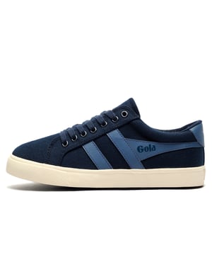 Born in Britain in 1905, Gola proudly carries its rich British heritage into every design. Known for its association with legendary sports figures, Gola continues to create iconic trainers that blend authentic retro styling with modern aesthetics. Perfect for those who dare to stand out and embrace vintage-inspired fashion, Gola delivers footwear that never goes out of style.
 Discover the Gola Classics Varsity  a fresh take on an old-school court plimsoll. Featuring a high-quality canvas upper, the distinctive wingtip logo, and a vintage wrap-around gum vulcanized sole, this trainer offers timeless style with a contemporary edge. Ideal for pairing with jeans or shorts, the Varsity is a wardrobe essential for men who appreciate classic, on-trend footwear.
 - Canvas upper
 - Ethical vegan construction
 - Classic lacing system
 - Vintage style vulc outsole
 - Old school silhouette
 - Padded ankle and heel collar
 - Gola Classics branding throughout