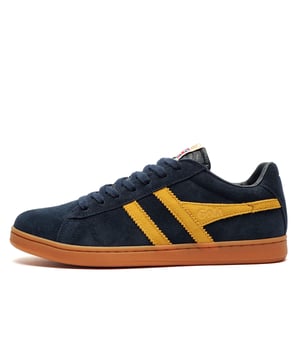 These Gola Classics Equipe trainers take their inspiration from the iconic terrace trainer, bringing a low-profile, retro look that works effortlessly for daily wear. Crafted with a soft suede leather upper and featuring signature Gola branding on the side and tongue, these trainers are a solid pick for anyone into heritage style.
 With a cushioned insole for comfort that lasts all day and a durable vintage style rubber outsole that adds traction, the Equipe keeps it simple and stylish, perfect for if you're dressing casually or leaning into a throwback look. 
 - Premium suede leather upper
 - Secure lace up fastening
 - Comfort cushioned insole
 - Durable vintage styled rubber outsole
 - Lightly padded heel & ankle collar 
 - Gola Classics branding throughout