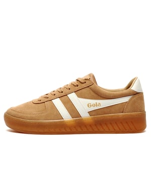 Inspired by vintage court shoes, the Grandslam blends sharp lines with a true heritage silhouette.
Featuring a suede leather upper, padded collar, and cushioned insole, these trainers are designed for all-day comfort without sacrificing style. Signature Gola branding give this timeless trainer contemporary edgeperfect for both casual and everyday wear.

- Suede leather upper
- Padded heel and ankle collar
- Comfort cushioned insole
- Secure lace up system
- Gola classic branding throughout