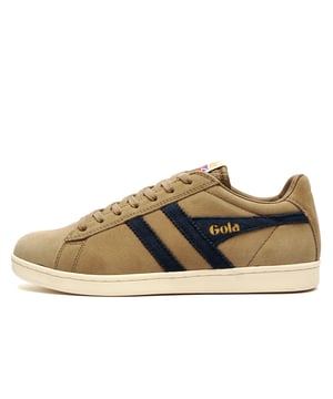 These Gola Classics Equipe trainers take their inspiration from the iconic terrace trainer, bringing a low-profile, retro look that works effortlessly for daily wear. Crafted with a soft suede leather upper and featuring signature Gola branding on the side and tongue, these trainers are a solid pick for anyone into heritage style.
 With a cushioned insole for comfort that lasts all day and a durable rubber outsole that adds traction, the Equipe keeps it simple and stylish, perfect for if you're dressing casually or leaning into a throwback look. 
 - Premium suede leather upper
 - Secure lace up fastening
 - Comfort cushioned insole
 - Durable rubber outsole
 - Lightly padded heel and ankle collar 
 - Gola Classics branding throughout