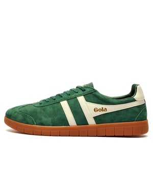 The Gola Hurricane Suede is a retro-inspired trainer that blends classic style with modern comfort. Crafted from premium suede leather, it delivers a timeless look thats perfect for everyday wear. With vintage Gola branding on the side, heel, and tongue, this versatile trainer makes a bold, stylish statement.
 Designed for both fashion and function, the Hurricane Suede adapts easily to any setting. Its classic design and accessible price make it a must-havegrab yours before theyre gone!
 - Suede leather upper
 - Full lace closure
 - Light padded heel and ankle collar
 - Cushioned comfort footbed
 - Durable rubber outsole
 - Gola Classics branding throughout