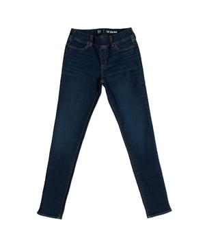 Mädchen-Jegginghose GAP aus Denim mit elastischem Bund und schmaler Passform

 Diese Jeggings #M1 für Mädchen kombinieren den klassischen Jeans-Look mit dem Komfort einer Leggings. Ihr dehnbarer Stoff und der weiche Bund ermöglichen volle Bewegungsfreiheit und machen sie perfekt für den Alltag.

 Details:
 Schmaler Jegging-Schnitt.
 Weicher, dehnbarer Denimstoff.
 Elastischer Bund ohne Knöpfe oder Reißverschluss.
 Dekorative Nähte vorne.
 Funktionelle Rückentaschen.

 Eine Mädchenhose, die Stil und Komfort für jeden Anlass ideal kombiniert, mit dem Look einer Jeans und der Flexibilität einer Leggings.
 Komposition: 77 % Baumwolle, 21 % Polyester, 2 % Elasthan
 Pflege:
Mit ähnlichen Farben kalt in der Maschine waschen.
 Bei niedriger Temperatur trocknen.
 Bei Bedarf bei mittlerer Temperatur bügeln.