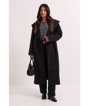 Petite Shawl Belted Coat
