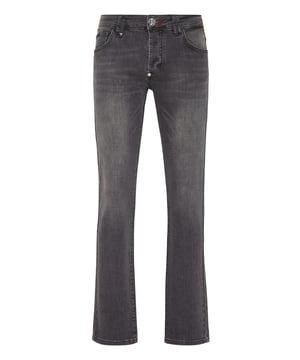 Basic Denim Rechte Broek Supreme Iconisch Plein