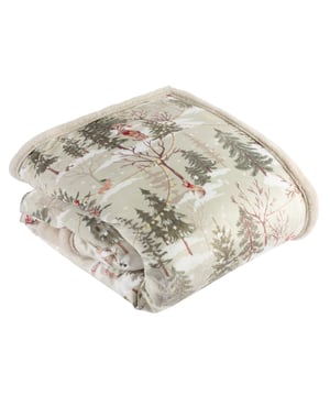 Transform your home into a winter wonderland with the Forest Festivities Throw. Expertly crafted with a luxuriously soft faux fur reverse and trim, this throw is designed to keep you warm on chilly nights while adding a touch of elegance to your space. The face features printed velvet brimming with a delightful woodland tale of forest friends celebrating Christmas, including a mouse decorating a deer’s antlers and a leaping hare carrying festive cheer. Perfectly versatile, durable, and irresistibly soft, this throw offers the ideal balance of style and comfort for your home. The Forest Festivities Throw is the ultimate way to celebrate the magic of Christmas.