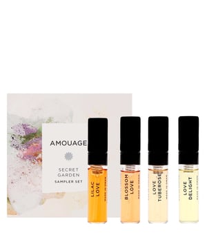 Discover the exquisite Amouage Secret Garden Collection Eau de Parfum Spray Sampler Set, featuring four luxurious 2ml fragrances. This elegant set includes Lilac Love Woman, a romantic floral blend; Blossom Love, a sweet and fruity scent; Love Tuberose, a captivating floral fragrance; and Love Delight, a warm and spicy aroma. Each perfume is crafted with the finest ingredients, showcasing Amouage's commitment to luxury and artistry in perfumery. Perfect for gifting or personal indulgence, these scents will delight your senses and elevate your fragrance collection.