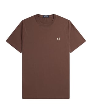 The Fred Perry Brick Brown Maroon T-Shirt combines classic style with everyday comfort, crafted from 100% soft cotton for breathable wear. Featuring a warm brick brown maroon shade and a timeless crew neck design, this T-shirt offers a versatile and stylish option for any casual wardrobe. Its quality construction ensures durability and lasting shape, making it an ideal choice for effortless, dependable wear. Perfect for layering or wearing alone, this T-shirt brings a touch of Fred Perry's iconic heritage to your everyday look with a comfortable fit made in China