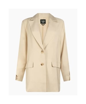 
<p><strong>Productomschrijving</strong></p>
<p>Blazer van het merk Another Label. De blazer is een beetje oversized en heeft een mooi knoop detail op de mouwen.</p>
<ul>
<li>Stofsamenstelling: 90% rayon, 10% polyester</li>
<li>Pasvorm: valt normaal. Twijfel je over de maat? Neem contact met ons op en we helpen je graag verder! </li>
</ul>
<p> </p>