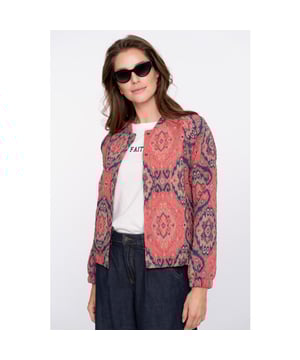 
55700-20 420 Geisha Jacket print pink/blue  Materiaal: 98% polyester / 2% lycra