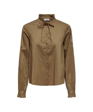 
Blouse met een knoopsluiting aan de voorzijde, lange volumineuze mouwen, mouwuiteinden met een knoopje en ruches aan de uiteinden van de mouwen.Extra details Lange mouwen, Knoopsluiting aan de voorkant Rushes uiteinden mouw Opstaande kraagMateriaal:72% Katoen  24% Polyester  4% ElastaanWasvoorschrift:Machinewas max. Fijnwas 30 graden Celsius. Niet in droger