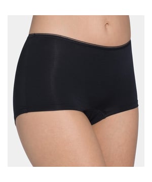 
Deze zwarte Sloggi dames short met elastische tailleband en beenopeningen. Afgewerkt met een luxe rand boven de taille. Het kruis is met katoen gevoerd. Dit is gemaakt van 46% polyamide, 44% katoen en 10% elastaan.