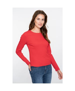 
52603-41 450 Geisha T-shirt rib round neck red  Materiaal: 95% cotton / 5% elasthane
