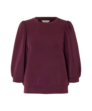 
Selected Femme Top korte mouw 16082379 in de kleur Bordeaux
