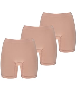 
Set van 3 Apollo seamless shorts bamboe in de kleur beige / huidskleur. Fijne onderbroek (naadloos) met pijpjes, ideaal voor onder de jurk of tijdens het fietsen.