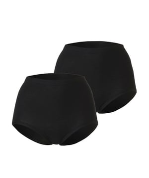 
Leuke set van 2 cotonella dames taille slips maxi model, in bi-elastische katoen. Met elastische tailleband, zeer comfortabel, met antibacteriële kruisje voor meer hygiëne.