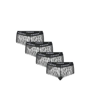
De Pieces dames hipster PCLOGO LACE in zwart is een elegante en comfortabele keuze voor dagelijks gebruik. Deze 4-pack hipsters combineert een vrouwelijk kantdetail met een fijne, stretchy stof, waardoor je zowel stijl als comfort ervaart.