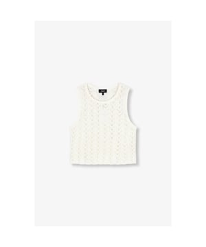 
<p>Cropped top gebreid van viscose stof van het merk Alix The Label. De top heeft een ajour patroon en kunt het combineren met een bijpassende broek voor een complete look. </p>
<ul>
<li>Stofsamenstelling: 80% rayon, 20% polyamide/nylon. </li>
<li>Pasvorm: valt normaal. Twijfel je over de maat? Neem contact met ons op en we helpen je graag verder! </li>
</ul>