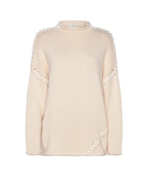 
<p> </p>
<p>Oversized trui met gehaakte details. </p>
<ul>
<li>Stofsamenstelling: 60% katoen, 40% acryl</li>
<li>Pasvorm: valt normaal. Twijfel je over de maat? Neem contact met ons op en we helpen je graag verder! </li>
</ul>