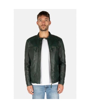 
Groene leren jas heren