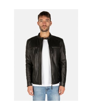 
Premium leren jas heren Zwart