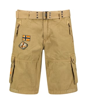 
<p>Bermuda heren Geographical Norway Paintball</p>
<p>Korte broek heren voor de zomer van het Mode Italia merk Geographical Norway. De bermuda is gemaakt van 100% katoen en wordt geleverd met bijpassende riem. Ook is de heren bermuda voorzien van diverse zakken. Je kunt de korte broek voor mannen goed combineren op je outfit met een overhemd korte mouw, poloshirt of een T-shirt.</p>
<p>Samenstelling: 100% katoen<br />
Kleur: Beige<br />
Pasvorm: Normal Fit<br />
Detail: Met bijpassende riem</p>