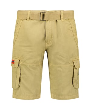 
<p>Bermuda heren | Geographical Norway | Pionec</p>
<p>Korte broek heren voor de zomer van het Italia Mode merk Geographical Norway. De bermuda is gemaakt van 100% katoen en wordt geleverd met bijpassende riem. Ook is de heren bermuda voorzien van diverse zakken. Je kunt de korte broek voor mannen goed combineren op je outfit met een overhemd korte mouw, poloshirt of een T-shirt.</p>
<p>Samenstelling: 100% katoen<br />
Kleur: Mastic<br />
Pasvorm: Normal Fit<br />
Detail: Met bijpassende riem</p>