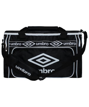 The Umbro Retro Black/White Holdall Bag combines classic sports styling with modern practicality. With its bold retro design and spacious storage, it’s perfect for the gym, travel, or everyday use.
Key Features
Material: 

Durable fabric construction with reinforced stitching.

Design: 

Black base with contrasting white retro Umbro branding and detailing.

Capacity: 

Spacious main compartment for clothing, gear, or essentials.

Organisation: 

Side zip pockets for smaller items and accessories.

Carrying Options: 

Dual handles and adjustable shoulder strap for versatile carrying.

Closure:

Secure zip fastening keeps contents protected.

Durability: 

Built to withstand regular use for sports and travel.

Style: 

Retro-inspired look that reflects Umbro’s heritage.

Versatility: 

Ideal for gym sessions, weekends away, or daily use.